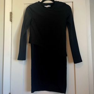 Legoe Heritage Short Black Maternity/Nursing Dress